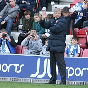 Arsene Wenger in Victory: 4-1 Over Wigan Athletic, Barclays Premier League