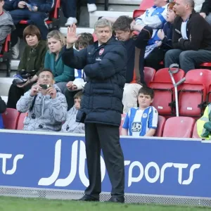Arsene Wenger in Victory: 4-1 Over Wigan Athletic, Barclays Premier League Arsene Wenger in Victory: 4-1 Over Wigan Athletic, Barclays Premier League