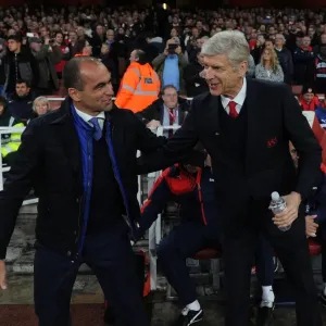 Arsene Wenger vs. Roberto Martinez Print - 2015/16 Pre-Match Face-Off Photo