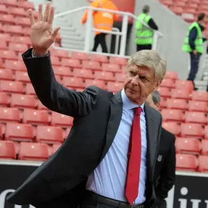 Arsene Wenger Waves to Arsenal Fans Before Stoke City Match (2012-13) Arsene Wenger Waves to Arsenal Fans Before Stoke City Match (2012-13)