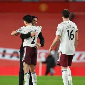 Arteta and Bellerin: Arsenal's Victory at Old Trafford Amidst Empty Stands (Manchester United vs Arsenal, 2020-21) Arteta and Bellerin: Arsenal's Victory at Old Trafford Amidst Empty Stands (Manchester United vs Arsenal, 2020-21)