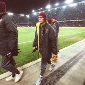 Arturo Lupoli (Arsenal) makes his way to the substitutes bench after half time Arturo Lupoli (Arsenal) makes his way to the substitutes bench after half time