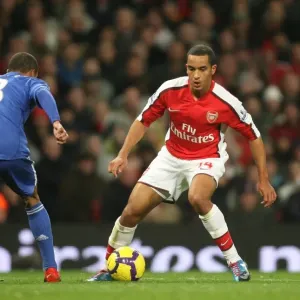 Ashley Cole (Arsenal) and Theo Walcott (Chelsea) Print Ashley Cole (Arsenal) and Theo Walcott (Chelsea) Print