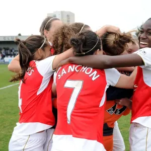 Asisat Oshoala (Arsenal Ladies) celebrates after the final whistle. Arsenal Ladies 2 Asisat Oshoala (Arsenal Ladies) celebrates after the final whistle. Arsenal Ladies 2