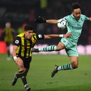 Aubameyang Fouls by Masina: Watford vs. Arsenal, Premier League 2018-19