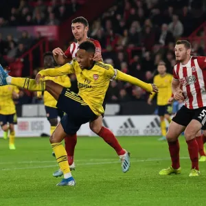 Aubameyang Under Pressure: Sheffield United vs. Arsenal, Premier League 2019-20 Aubameyang Under Pressure: Sheffield United vs. Arsenal, Premier League 2019-20
