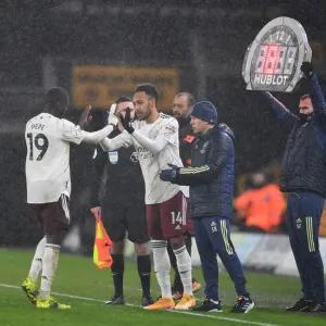 Aubameyang Replaces Pepe: Arsenal's Substitution in Wolverhampton Wanderers Clash (2020-21) Aubameyang Replaces Pepe: Arsenal's Substitution in Wolverhampton Wanderers Clash (2020-21)
