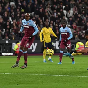 Aubameyang Scores Arsenal's Third Goal: West Ham United vs Arsenal FC, Premier League 2019-20