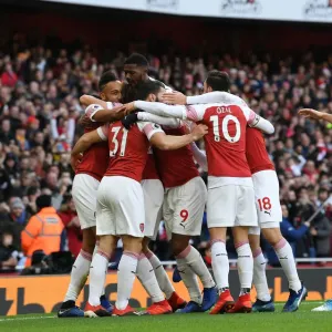 Aubameyang Scores the Winner Print Aubameyang Scores the Winner Print