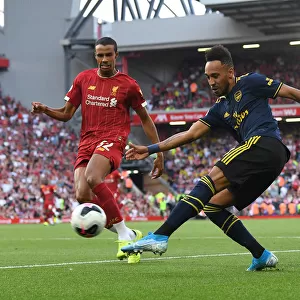 Aubameyang vs. Matip: Intense Moment at Anfield - Liverpool vs. Arsenal, 2019-20 Premier League