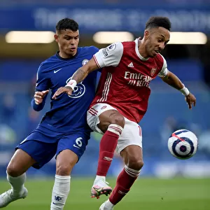 Aubameyang vs. Thiago Silva: A Premier League Battle at Stamford Bridge (Chelsea vs. Arsenal, 2021)