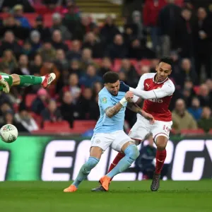 Aubameyang vs. Walker: A Carabao Cup Final Showdown - Arsenal's Star Forward Clashes with Manchester City's Defender Aubameyang vs. Walker: A Carabao Cup Final Showdown - Arsenal's Star Forward Clashes with Manchester City's Defender
