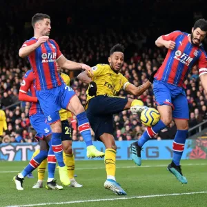 Aubameyang's Tight Squeeze: Crystal Palace vs Arsenal, Premier League 2019-20 Aubameyang's Tight Squeeze: Crystal Palace vs Arsenal, Premier League 2019-20