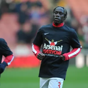 Bacary Sagna (Arsenal) in his Arsenal for Everyone t shirt. Arsenal 2: 0 Southampton