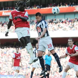 Bacary Sagna (Arsenal) Nicky Shorey (WBA). Arsenal 2: 3 West Bromwich Albion