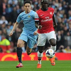 Bacary Sagna (Arsenal) Samir Nasri (Man City). Arsenal 1: 1 Manchester City. Barclays Premier League