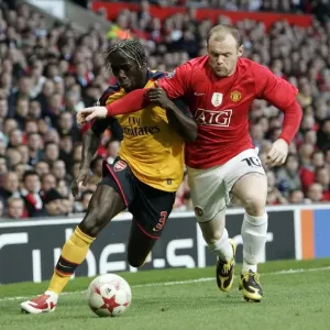 Bacary Sagna (Arsenal) and Wayne Rooney (Manchester United) Print Bacary Sagna (Arsenal) and Wayne Rooney (Manchester United) Print