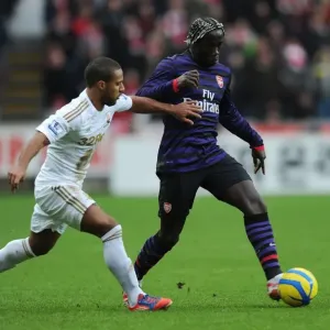 Bacary Sagna Outmaneuvers Wayne Routledge in Swansea v Arsenal FA Cup Clash Bacary Sagna Outmaneuvers Wayne Routledge in Swansea v Arsenal FA Cup Clash