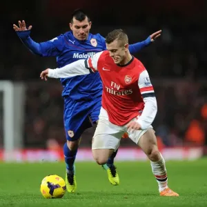 Battle in the Midfield: Jack Wilshere vs. Gary Medel, Arsenal vs. Cardiff City, Premier League Battle in the Midfield: Jack Wilshere vs. Gary Medel, Arsenal vs. Cardiff City, Premier League