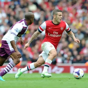 Battle in Midfield: Wilshere vs Delph, Arsenal vs Aston Villa, Premier League 2013-14