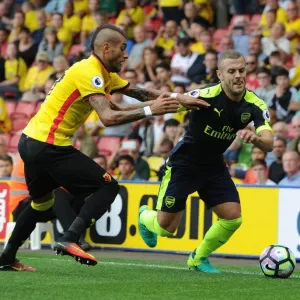 Battle in the Midfield: Wilshere vs Pereyra, Arsenal vs Watford, Premier League 2016-17 Battle in the Midfield: Wilshere vs Pereyra, Arsenal vs Watford, Premier League 2016-17