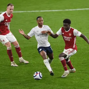 Empty Battle: Saka vs Sterling - Arsenal vs Manchester City, Premier League 2021 Empty Battle: Saka vs Sterling - Arsenal vs Manchester City, Premier League 2021