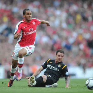 The Battle of the Wings: Walcott vs. Bridge in the Scoreless Arsenal-Man City Clash, FA Barclays Premier League, Emirates Stadium, 2010