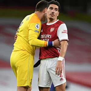 Bellerin and Fabianski: A Heartfelt Embrace After Intense Arsenal vs. West Ham Match (2020-21)