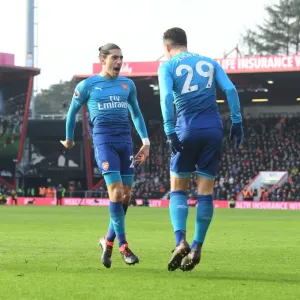 Bellerin and Xhaka Celebrate Arsenal's Goal Against Bournemouth Bellerin and Xhaka Celebrate Arsenal's Goal Against Bournemouth