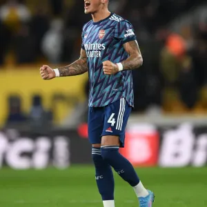 Ben White's Jubilant Moment: Arsenal's Triumph Over Wolverhampton Wanderers in Premier League