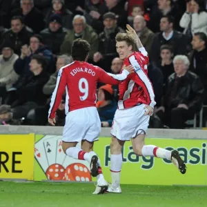 Bendtner and Eduardo: Celebrating Arsenal's Winning Goals Against Hull City (13/3/2010) Bendtner and Eduardo: Celebrating Arsenal's Winning Goals Against Hull City (13/3/2010)