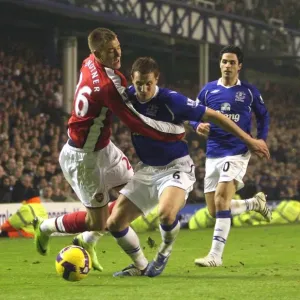 Bendtner vs Jagielka: The Intense Rivalry at Goodison Park, Everton vs Arsenal, Premier League, 2009 Bendtner vs Jagielka: The Intense Rivalry at Goodison Park, Everton vs Arsenal, Premier League, 2009
