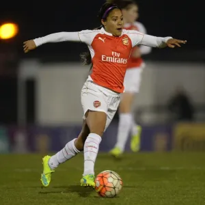 BOREHAMWOOD, ENGLAND - MARCH 23: Alex Scott of Arsenal Ladies during the match between Arsenal Ladies BOREHAMWOOD, ENGLAND - MARCH 23: Alex Scott of Arsenal Ladies during the match between Arsenal Ladies
