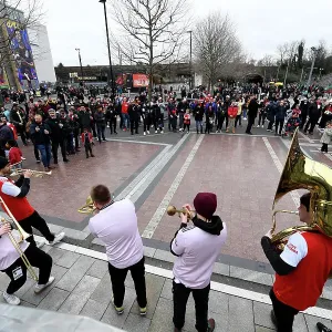 Brass Band Performs at Arsenal's Emirates Stadium Before Arsenal v Brentford Match, Premier League 2022-23 Brass Band Performs at Arsenal's Emirates Stadium Before Arsenal v Brentford Match, Premier League 2022-23