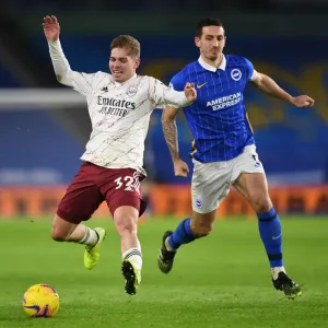 Brighton vs Arsenal: Emile Smith Rowe Faces Lewis Dunk in Premier League Clash (2020-21)