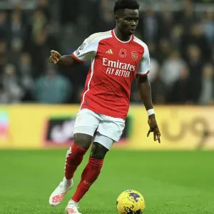 Bukayo Saka in Action: Arsenal vs. Newcastle United, Premier League 2023-24