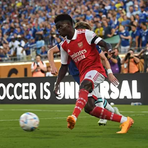 Bukayo Saka in Action: Arsenal vs. Chelsea, Florida Cup 2022-23