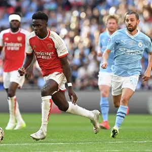 Bukayo Saka in Action: Arsenal vs Manchester City - 2023-24 Community Shield