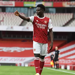 Bukayo Saka in Action: Arsenal vs. West Bromwich Albion (2020-21) - Emirates Stadium