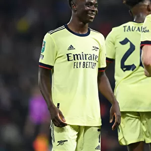 Bukayo Saka in Action: Arsenal vs. West Bromwich Albion, Carabao Cup 2021-22