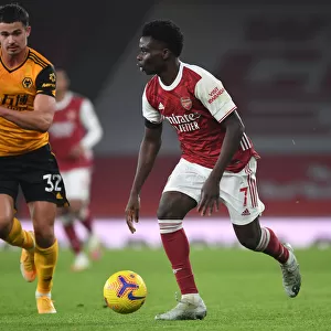 Bukayo Saka in Action: Arsenal vs. Wolverhampton Wanderers (Premier League 2020-21)