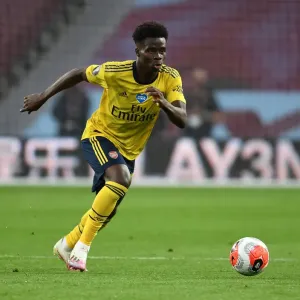 Bukayo Saka: In Action Against Aston Villa, Premier League 2019-2020