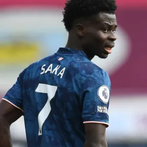 Bukayo Saka in Action: Burnley vs. Arsenal, Premier League 2020-21 (Behind Closed Doors)