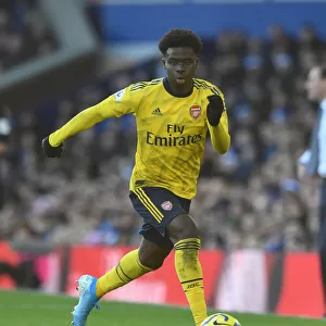 Bukayo Saka: In Action Against Everton in Premier League 2019-20