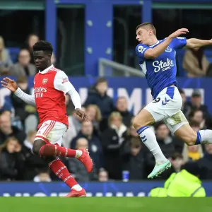 Bukayo Saka in Action: Everton vs Arsenal, Premier League 2022-23