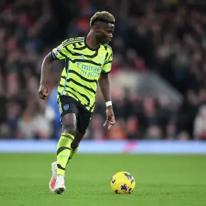 Bukayo Saka in Action: Liverpool vs. Arsenal, Premier League 2023-24 Bukayo Saka in Action: Liverpool vs. Arsenal, Premier League 2023-24