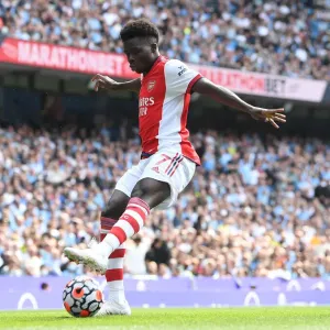 Bukayo Saka in Action: Manchester City vs. Arsenal, Premier League 2021-22
