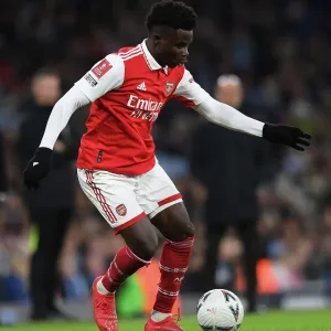 Bukayo Saka in Action: Manchester City vs. Arsenal - Emirates FA Cup Fourth Round, 2022-23 Bukayo Saka in Action: Manchester City vs. Arsenal - Emirates FA Cup Fourth Round, 2022-23