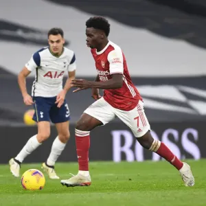 Bukayo Saka in Action: Tottenham vs. Arsenal, Premier League 2020-21 Bukayo Saka in Action: Tottenham vs. Arsenal, Premier League 2020-21