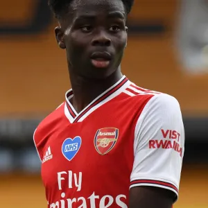 Bukayo Saka in Action: Wolverhampton Wanderers vs. Arsenal FC, Premier League 2019-2020